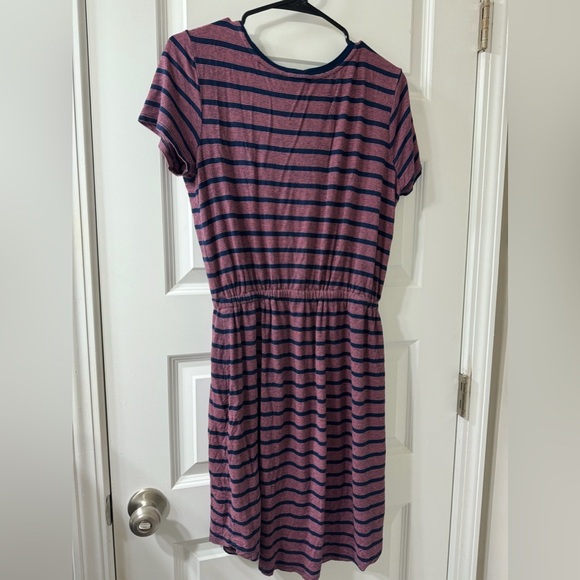 Olive & Oak Navy and Purple Striped Dress - Picture 4 of 5